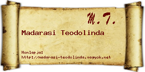 Madarasi Teodolinda névjegykártya